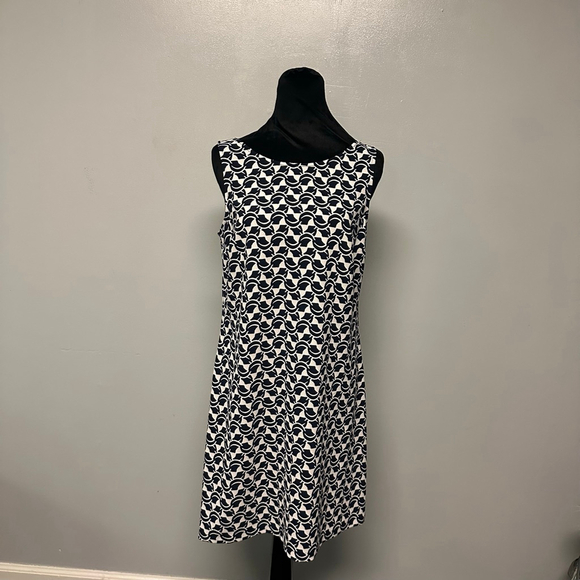KAARI BLUE Dresses & Skirts - Women's KAARI BLUE Navy White Palm Explosion Sleeveless Dress Size small